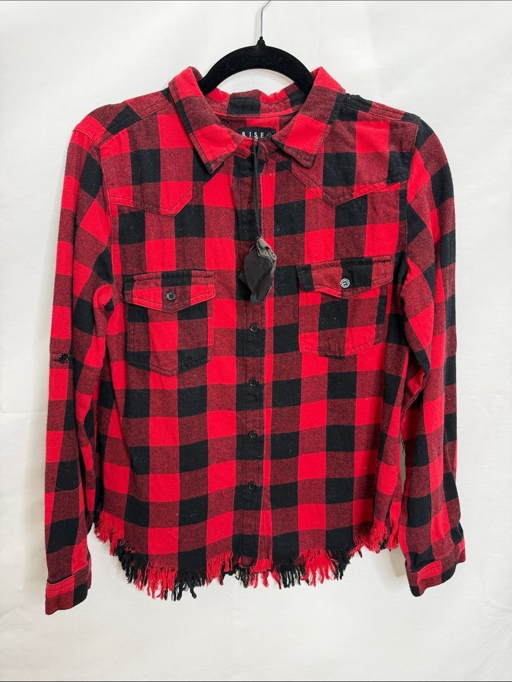 Risen Women's Red & Black Buffalo Plaid Button-Down Shirt